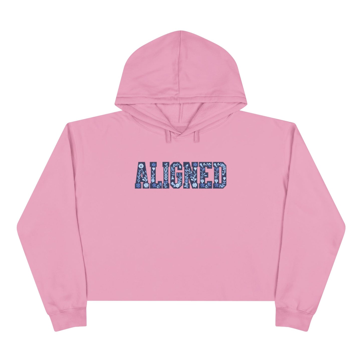 Aligned Crop Hoodie - Cozy Loungewear for Mindfulness, Perfect for Yoga, Self-Care, and Casual Outings, Gifts for Her, Trendy Sweatshirt