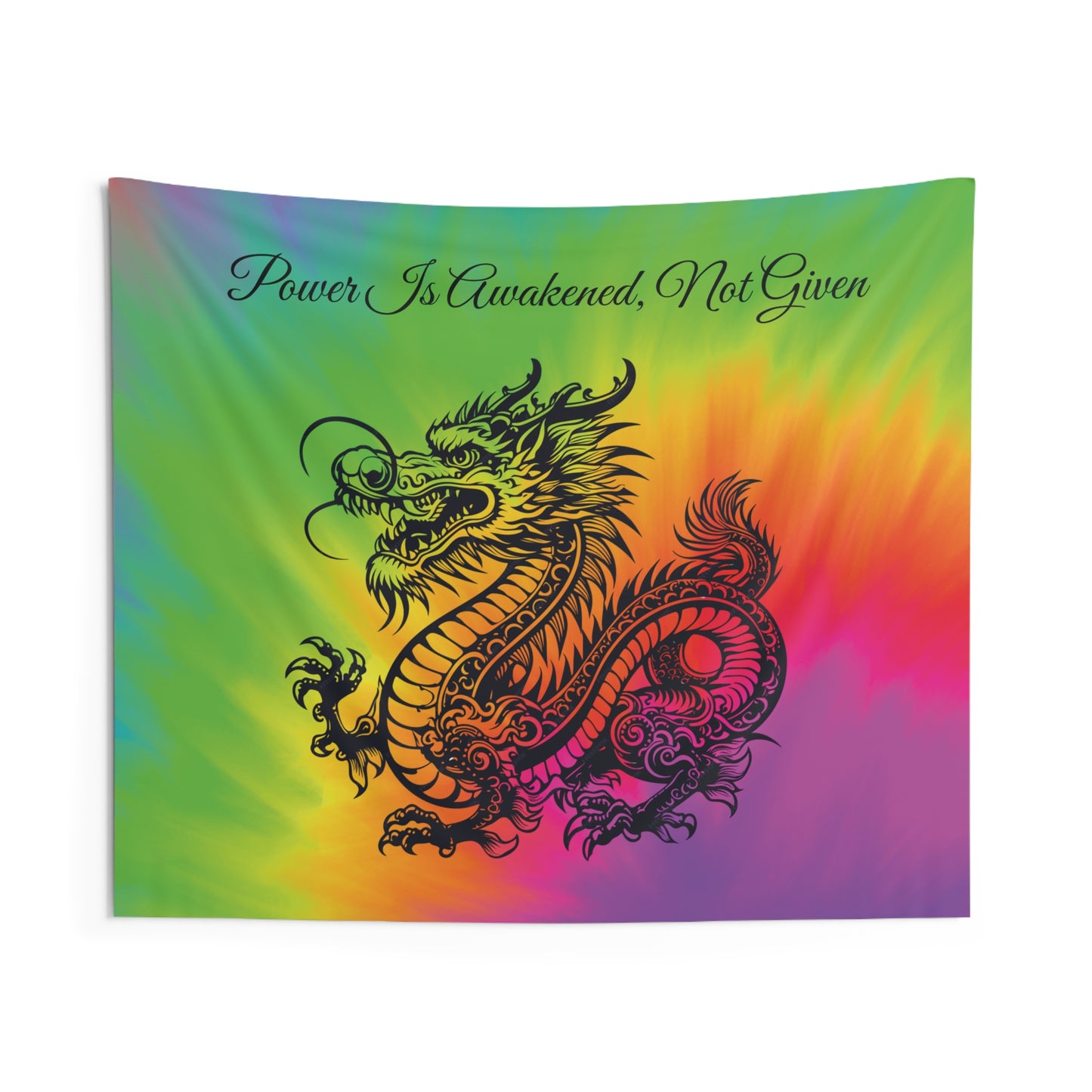 Vibrant Dragon Wall Tapestry | Fantasy & Mystical Boho Wall Art for Dragon Lovers