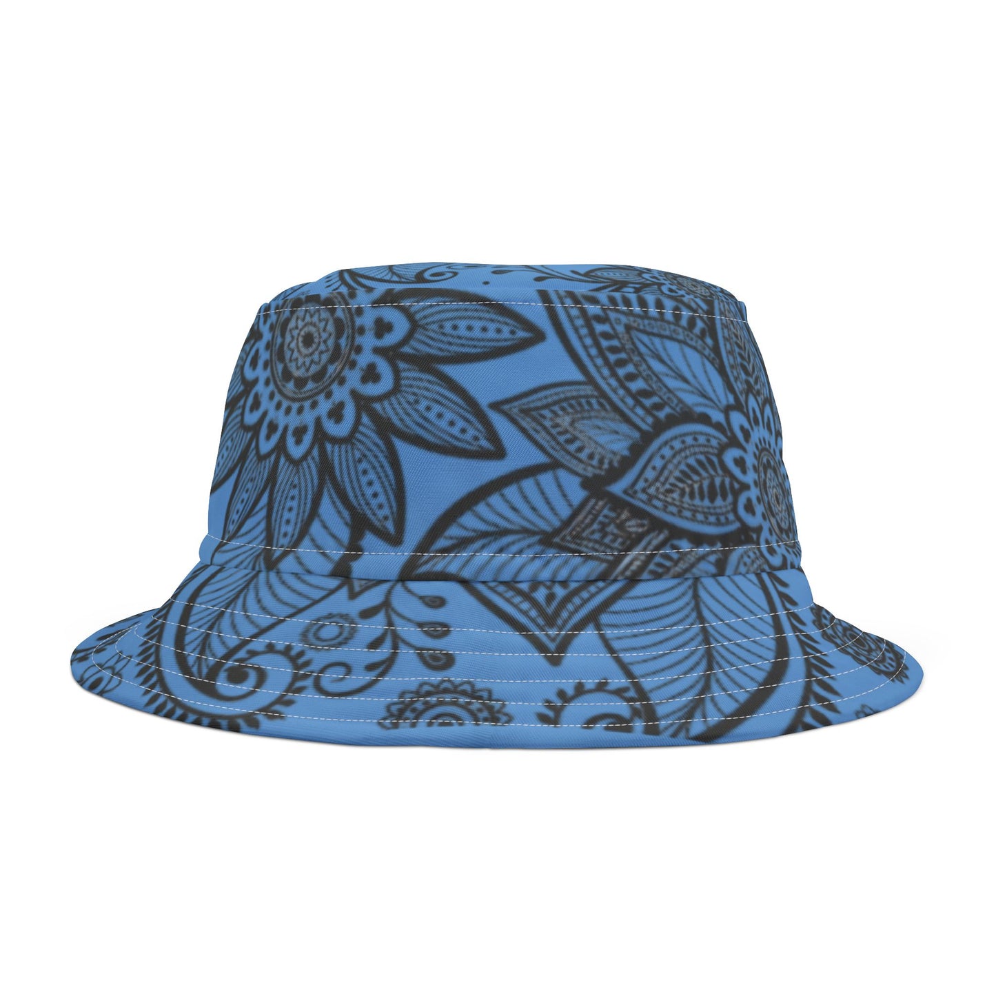 Blue Floral Bucket Hat | Unisex Summer & Festival Hat – Stylish Beachwear Sun Hat