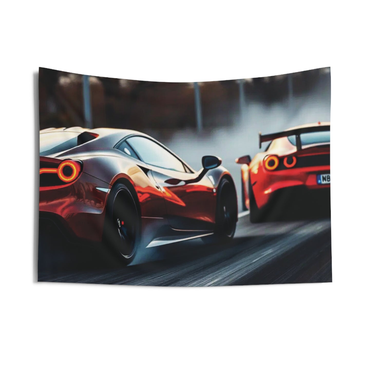Racing Cars Tapestry | Large Wall Hanging for Car Enthusiasts & Man Cave Decor