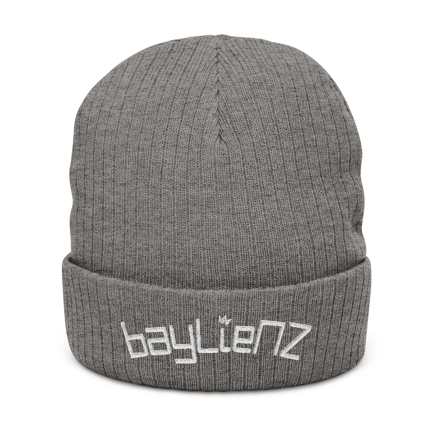 bayLieNZ Logo Ribbed Knit Beanie — Embroidered Winter Beanie