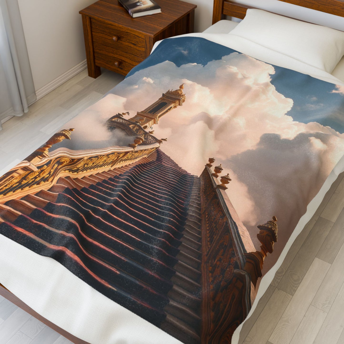 Dreamy Stairway Blanket – Soft Plush Throw for Nursery, Self-Care & Whimsical Home Décor