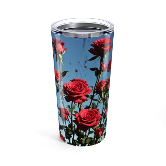 Rose Tumbler 20oz — Stainless Steel Insulated Travel Mug, Floral Boho Drinkware & Gift for Her