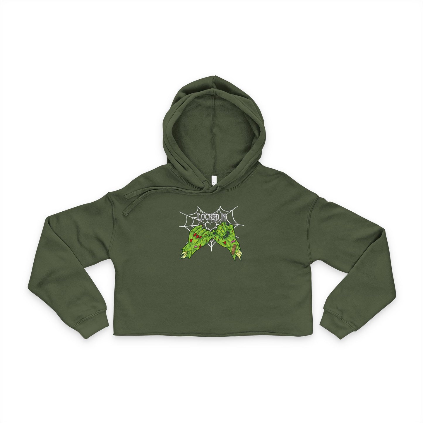 Locked In Cropped Raw Hem Hoodie — Cozy Women’s Streetwear Sweatshirt for Fall & Summer