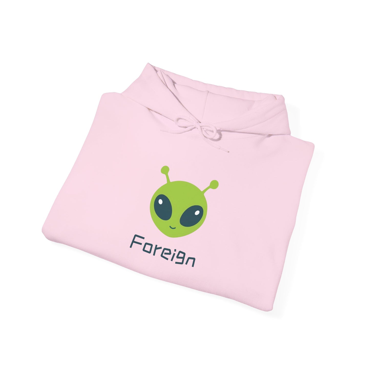 Alien Logo Hoodie — Retro Foreign UFO Graphic Sweatshirt
