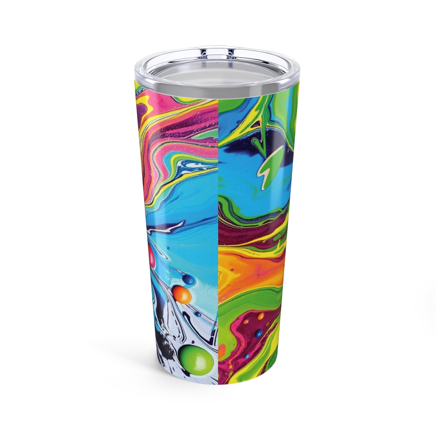 Vibrant Swirl 20oz Tumbler | Colorful Stainless Steel Insulated Travel Mug for Coffee, Tea & Gifts