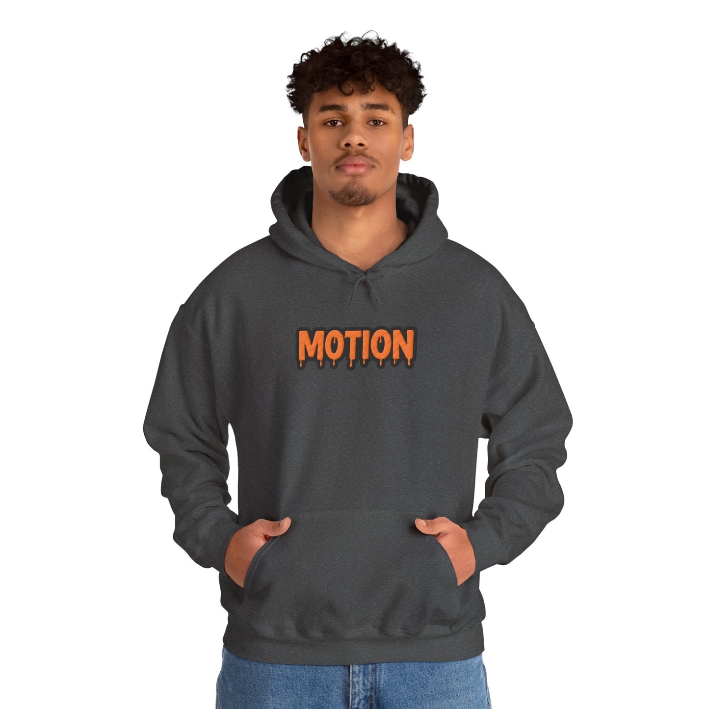 Motion Graphic Hoodie — Orange Drip Logo Pullover