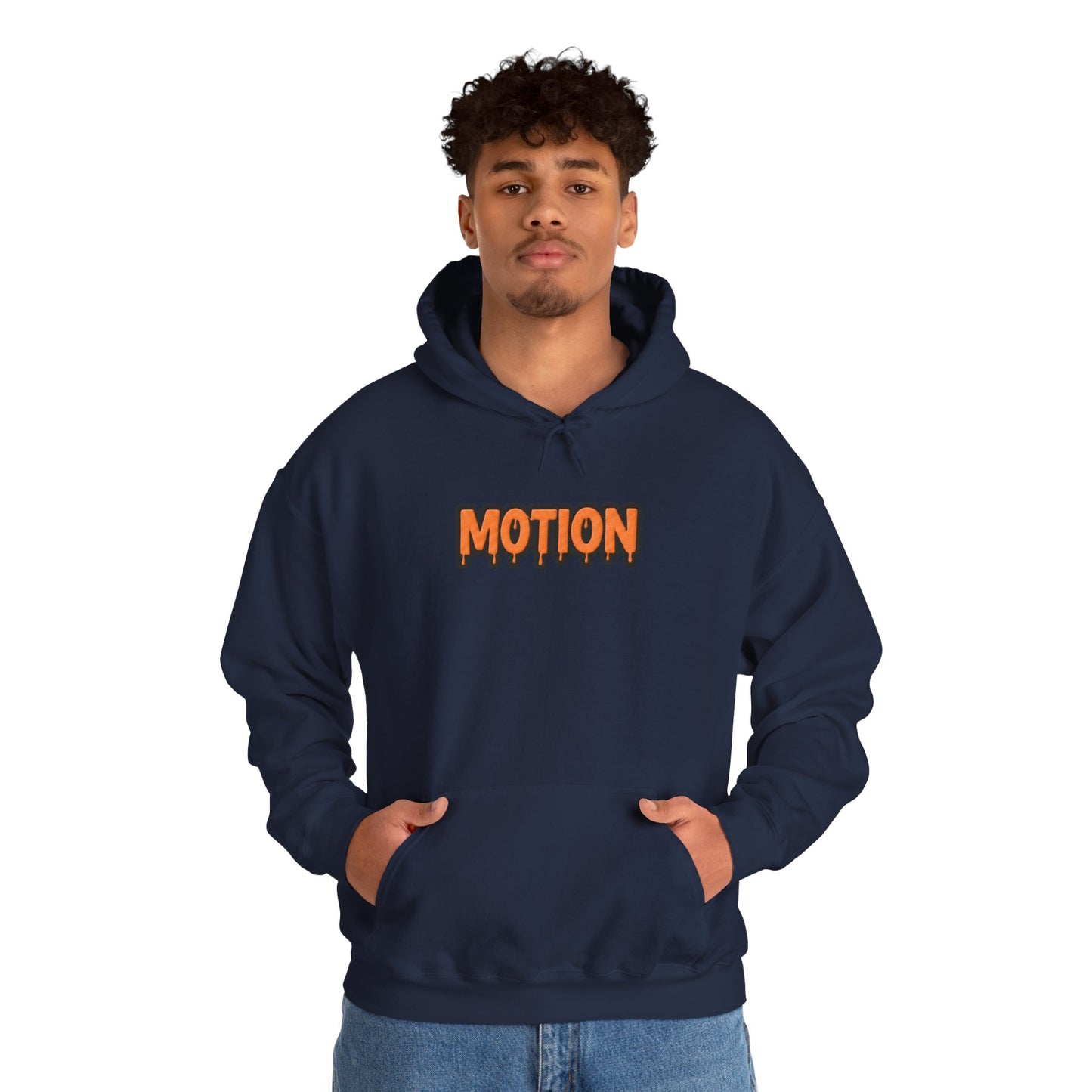 Motion Graphic Hoodie — Orange Drip Logo Pullover