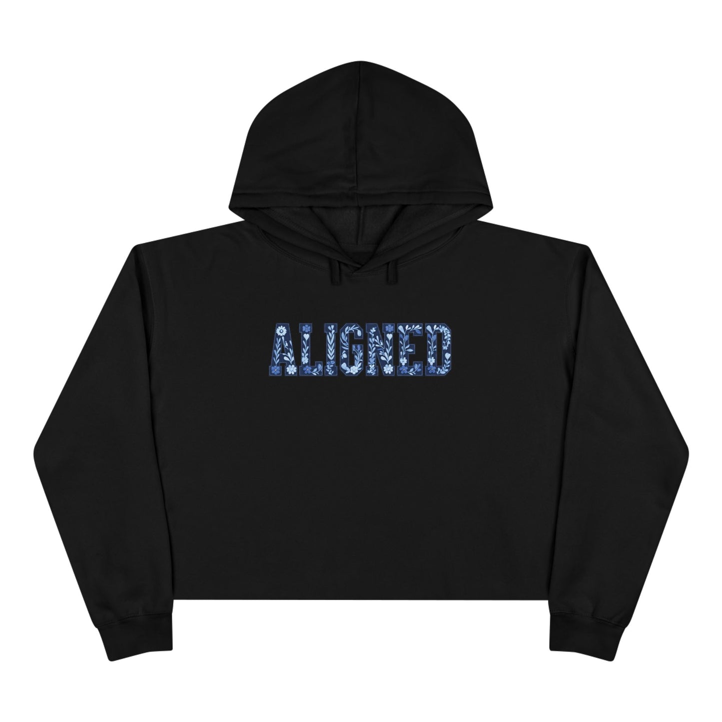 Aligned Crop Hoodie - Cozy Loungewear for Mindfulness, Perfect for Yoga, Self-Care, and Casual Outings, Gifts for Her, Trendy Sweatshirt