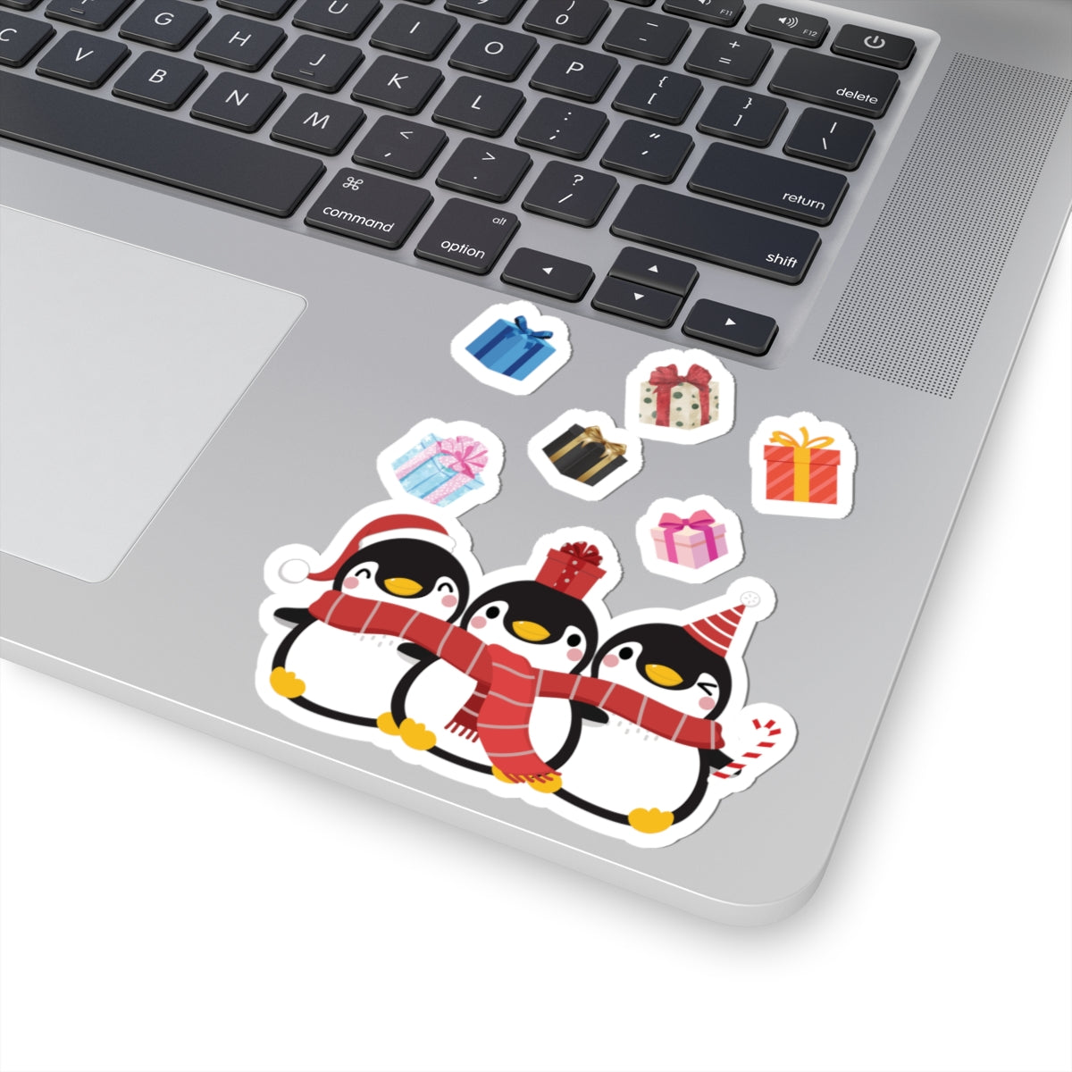 Festive Penguin Kiss-Cut Stickers | Cute Holiday Decor, Gift Wrapping, Scrapbooking, Kids' Party Supplies, Winter Cheer