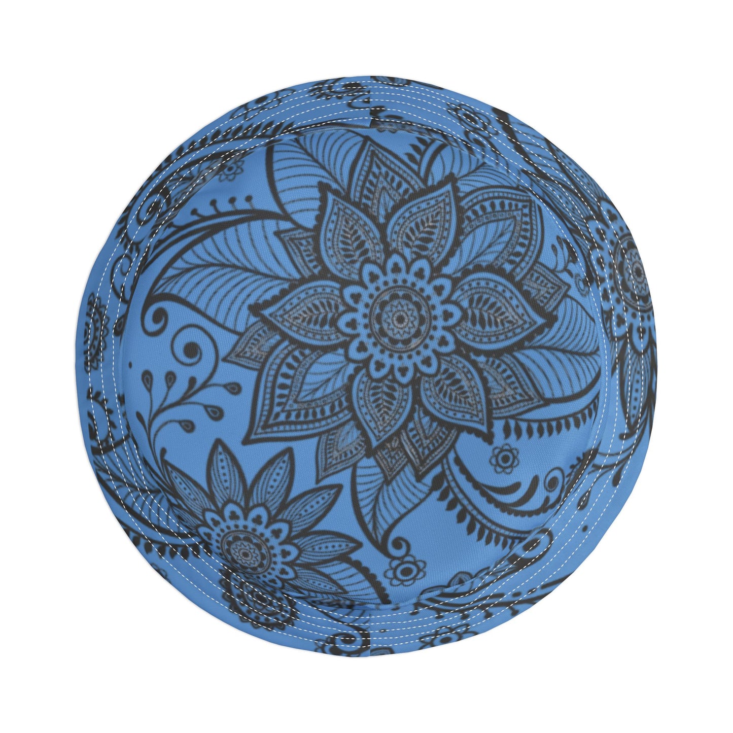 Blue Floral Bucket Hat | Unisex Summer & Festival Hat – Stylish Beachwear Sun Hat