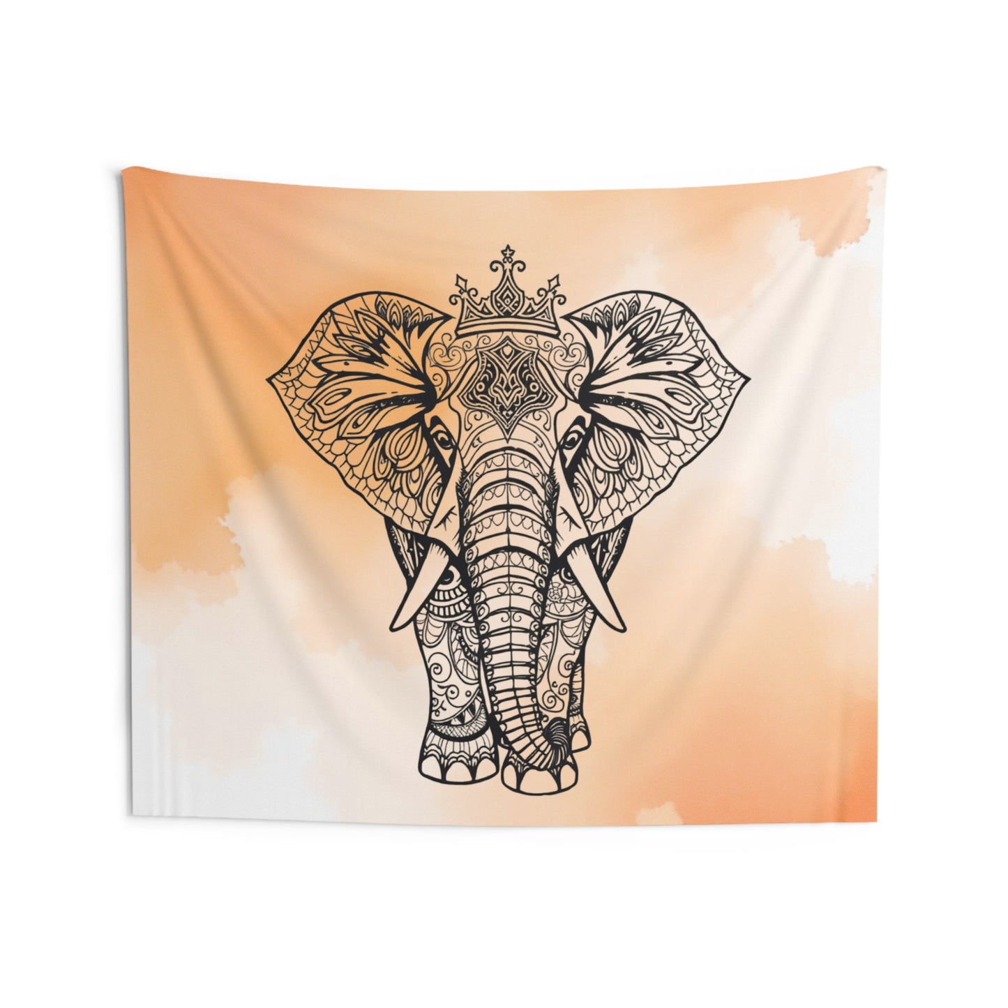 Elephant Mandala Wall Tapestry — Boho Indian-Inspired Home Decor