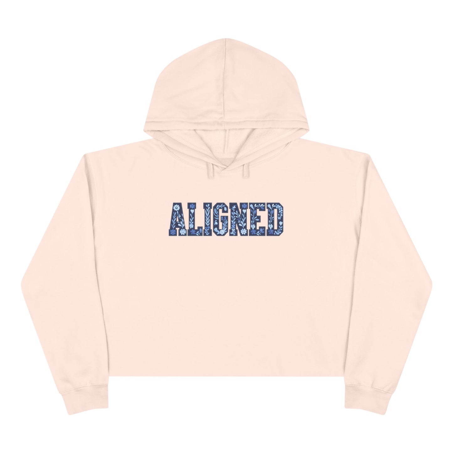 Aligned Crop Hoodie - Cozy Loungewear for Mindfulness, Perfect for Yoga, Self-Care, and Casual Outings, Gifts for Her, Trendy Sweatshirt