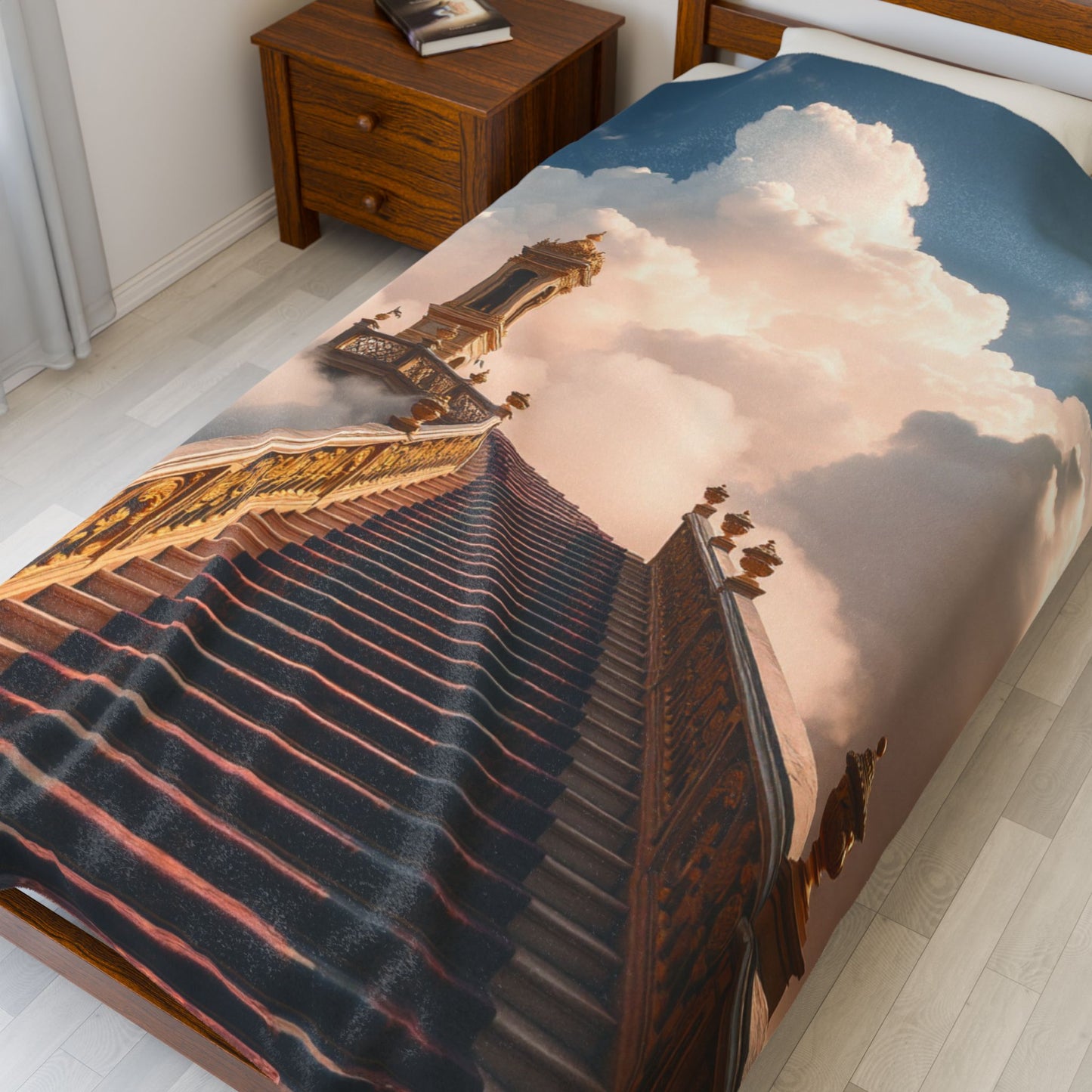 Dreamy Stairway Blanket – Soft Plush Throw for Nursery, Self-Care & Whimsical Home Décor