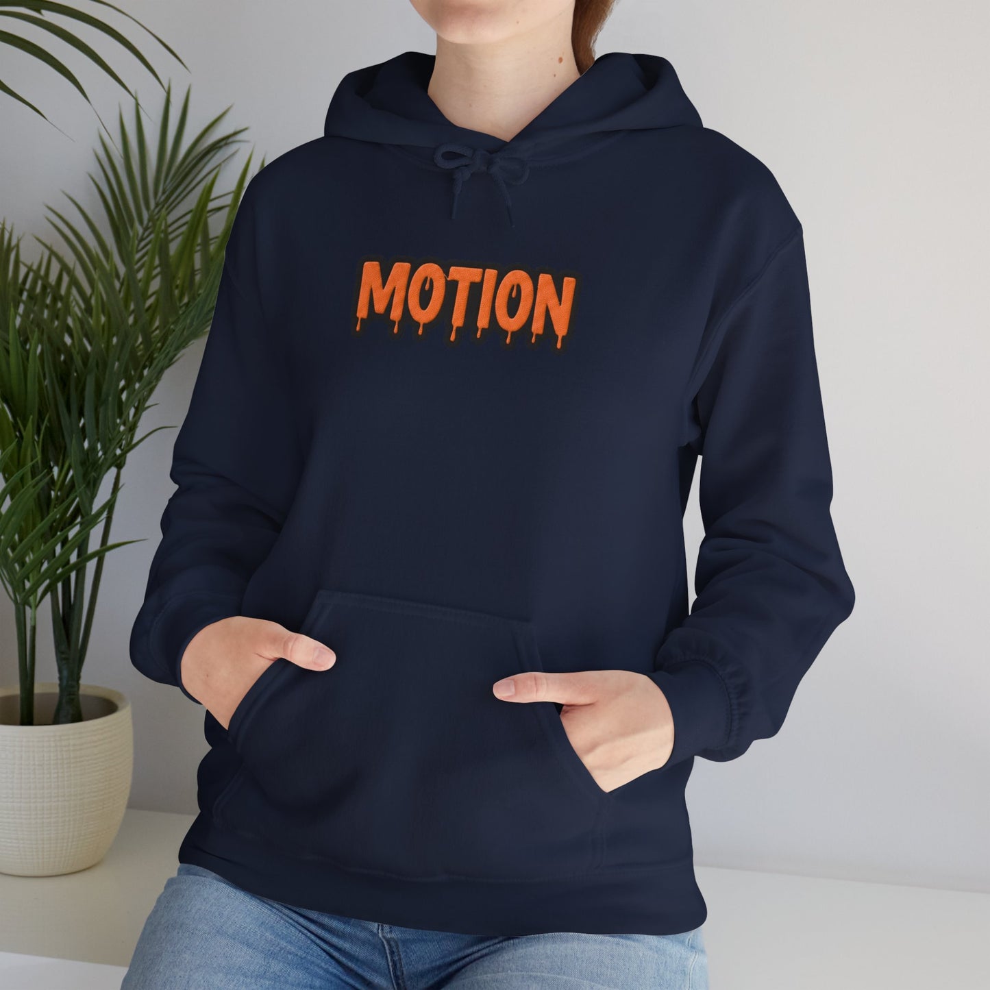 Motion Graphic Hoodie — Orange Drip Logo Pullover