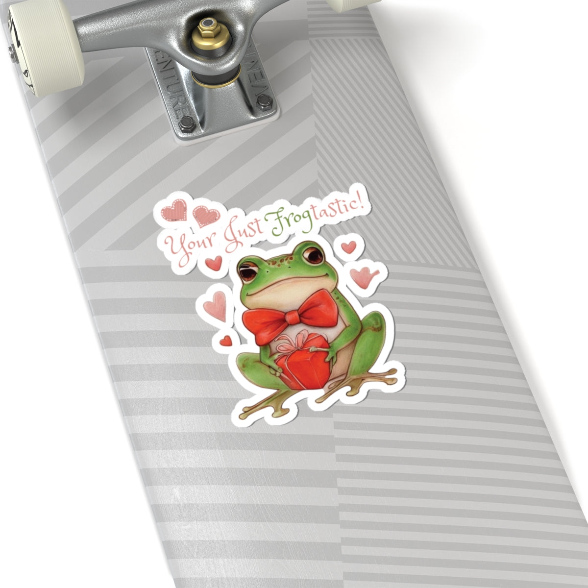Frog Love Kiss-Cut Stickers, Adorable Frog Stickers, Cute Frog Gifts, Valentine's Day Decor, Fun Frog Art for Laptop