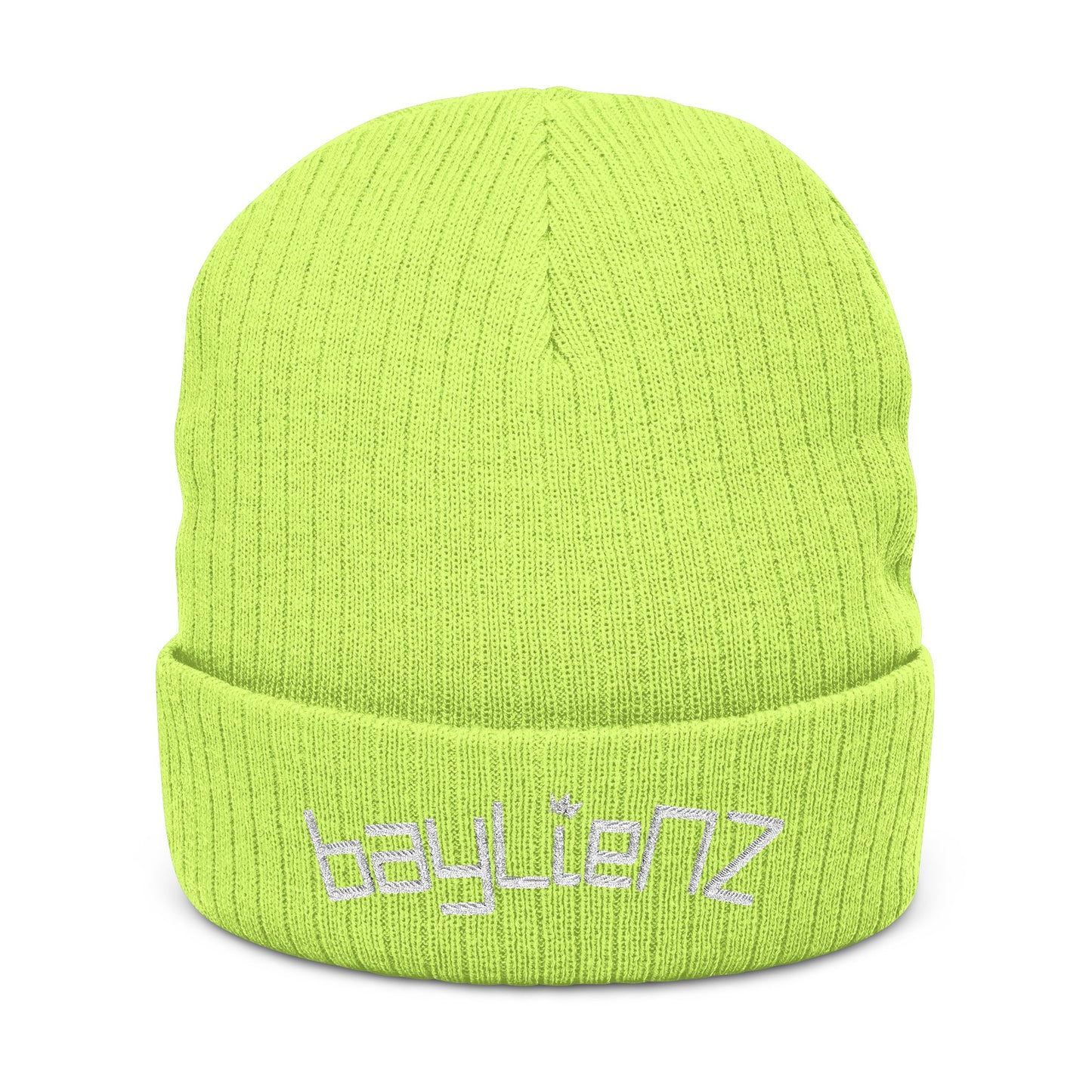 bayLieNZ Logo Ribbed Knit Beanie — Embroidered Winter Beanie