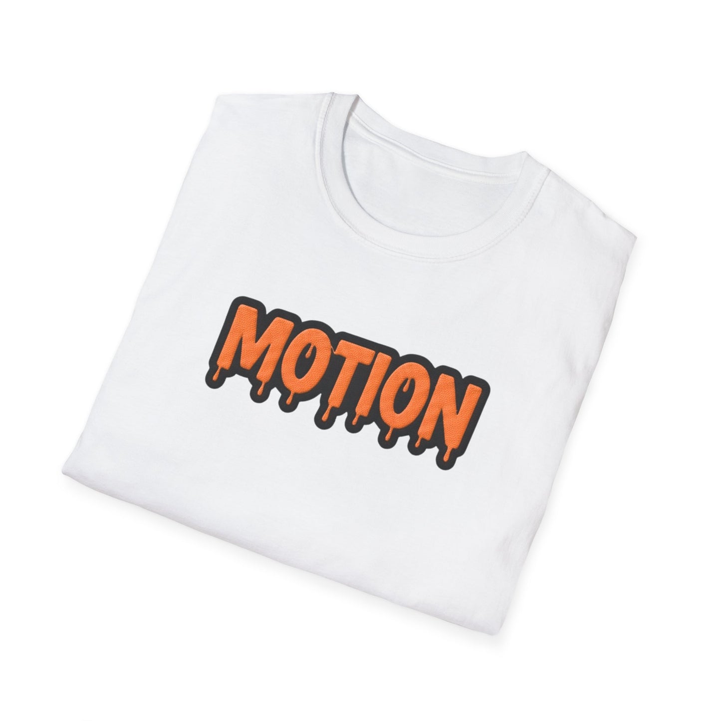 Motion Drip Graphic T‑Shirt — Retro Orange Streetwear Tee