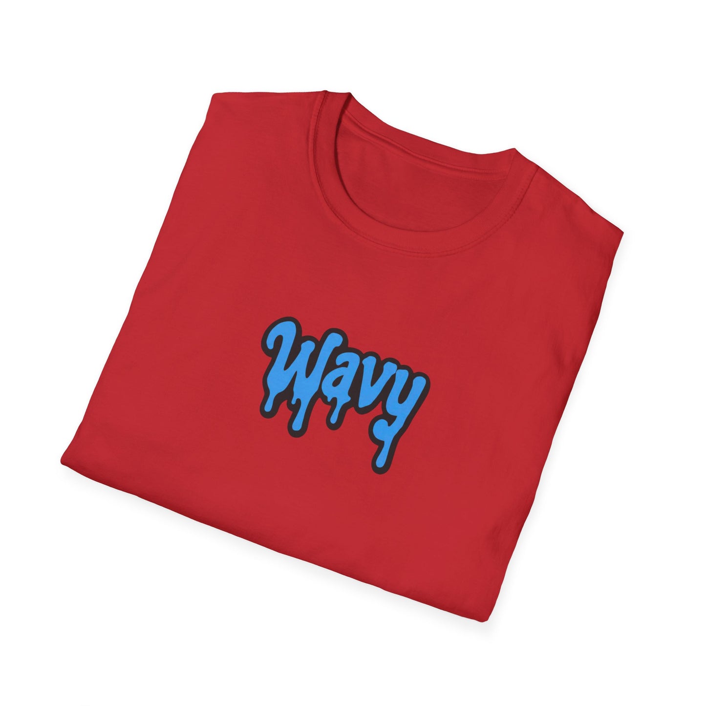 T-Shirt — Blue Drip "Wavy" Graphic Tee