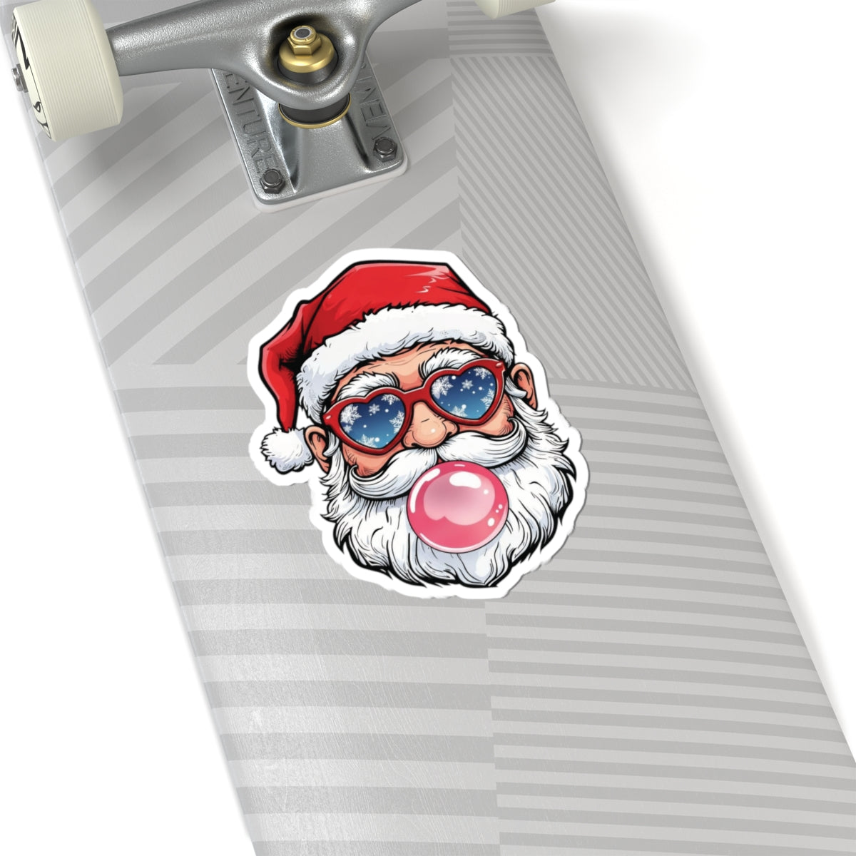 Festive Santa Kiss-Cut Stickers - Holiday Decor, Gift Accents, Christmas Cheer, Laptop Décor, Stocking Stuffer