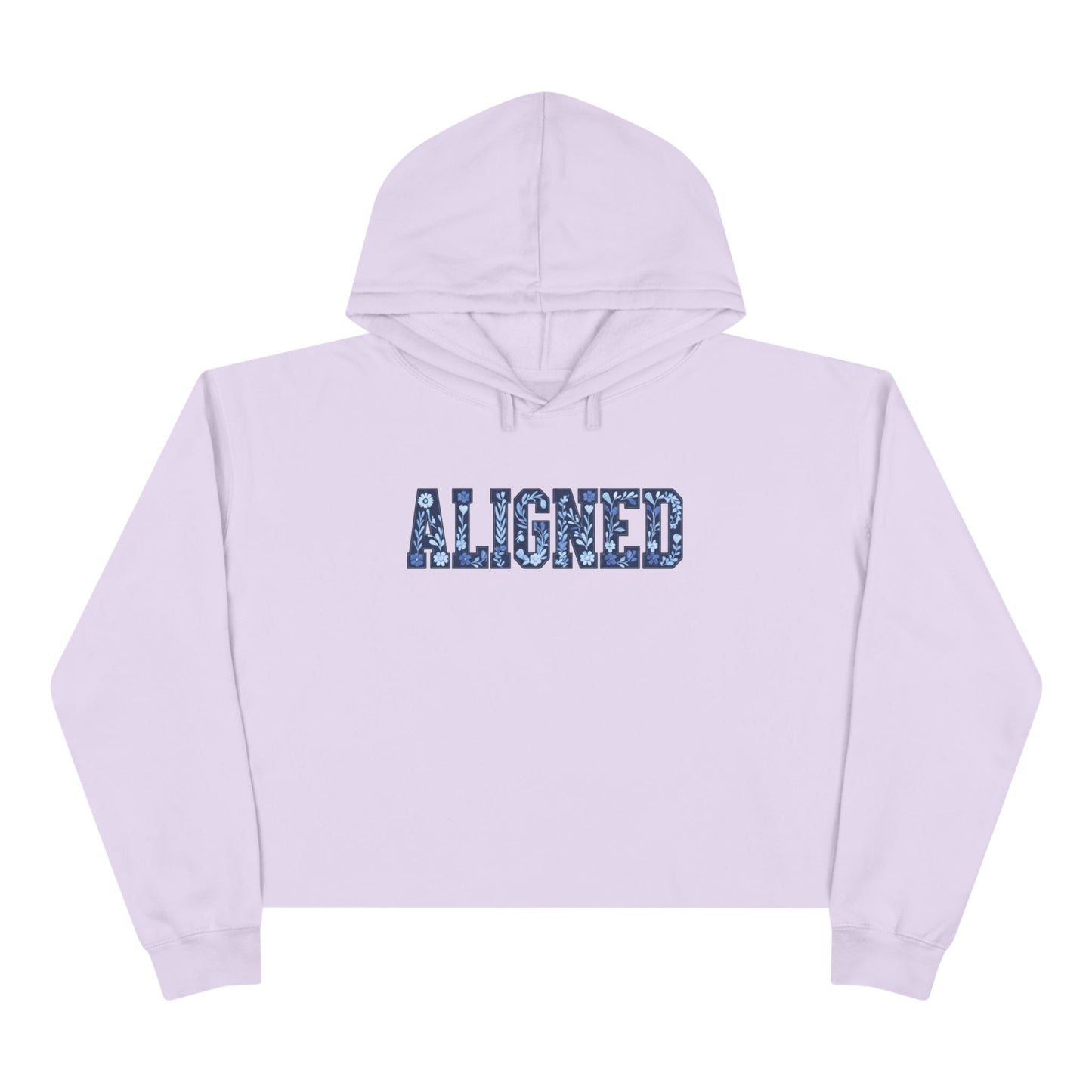 Aligned Crop Hoodie - Cozy Loungewear for Mindfulness, Perfect for Yoga, Self-Care, and Casual Outings, Gifts for Her, Trendy Sweatshirt