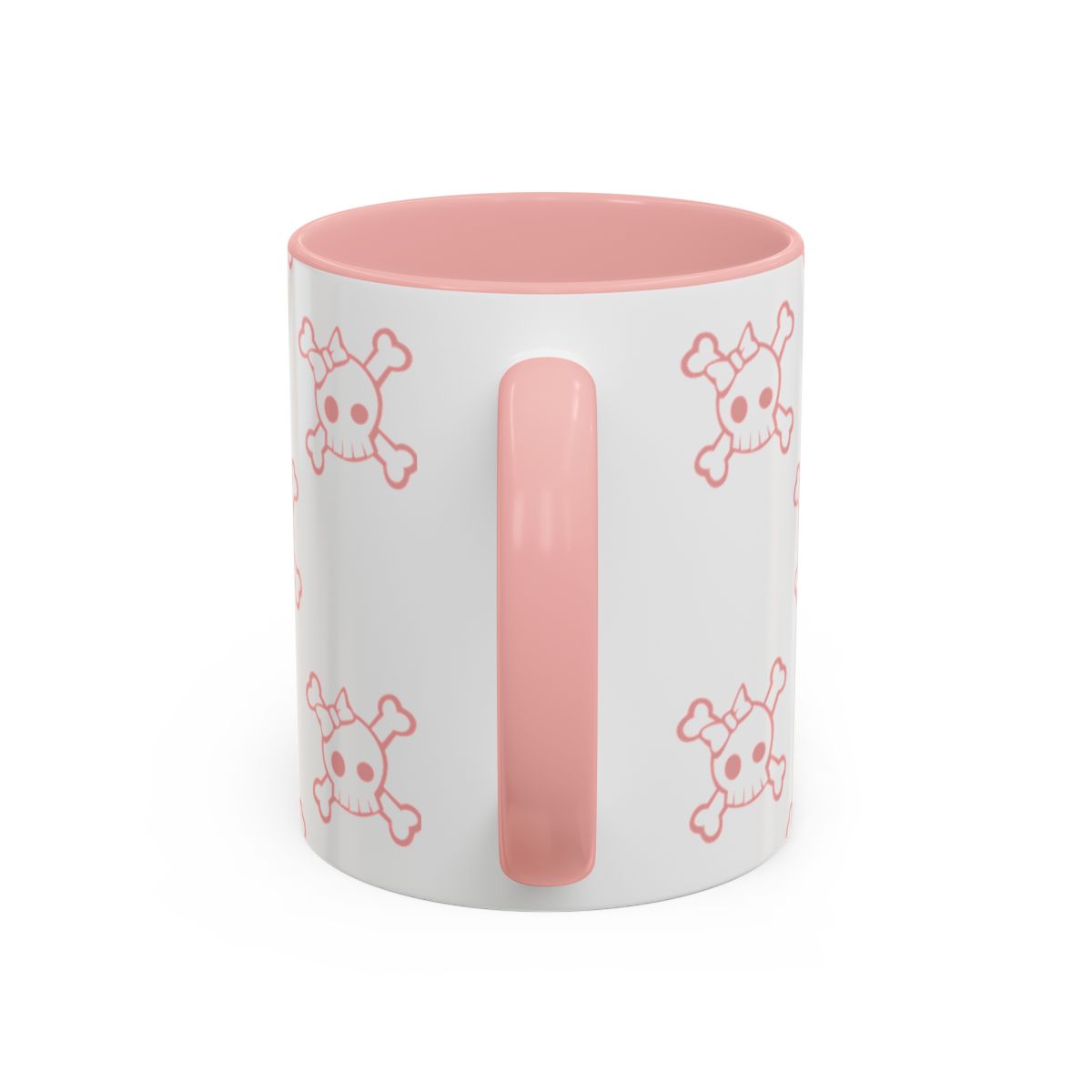 Pink Skull Coffee Mug — Trendy Gothic Halloween Drinkware with Cute Punk Skull Design