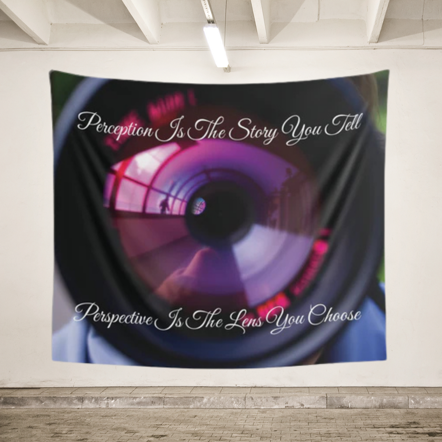 Perception Perspective Camera Lens Tapestry | Artistic Wall Art & Photography Decor