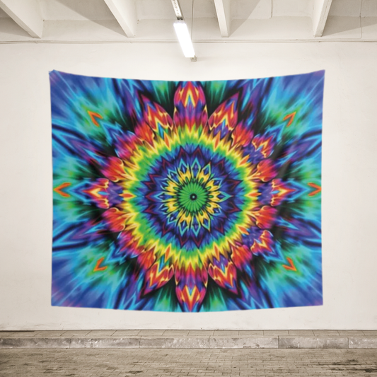Colorful Psychedelic Indoor Wall Tapestry - Vibrant Boho Home Décor, Room Accent, Meditation Decor, Gift for Art Lovers