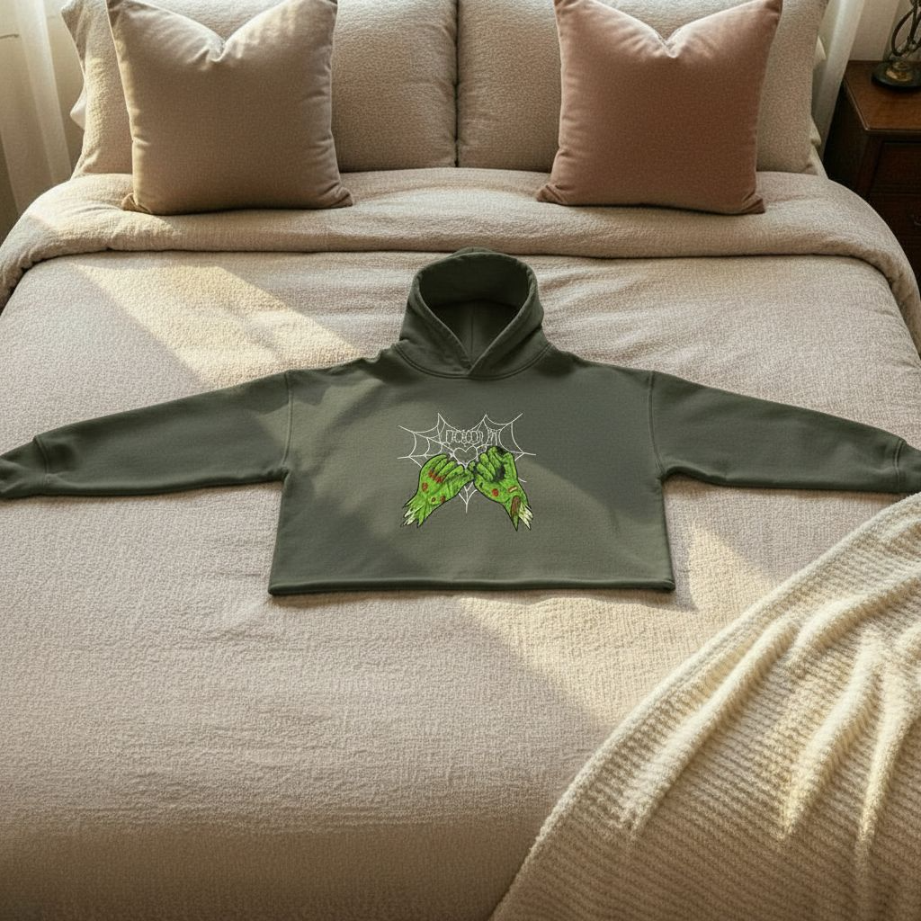 Locked In Cropped Raw Hem Hoodie — Cozy Women’s Streetwear Sweatshirt for Fall & Summer