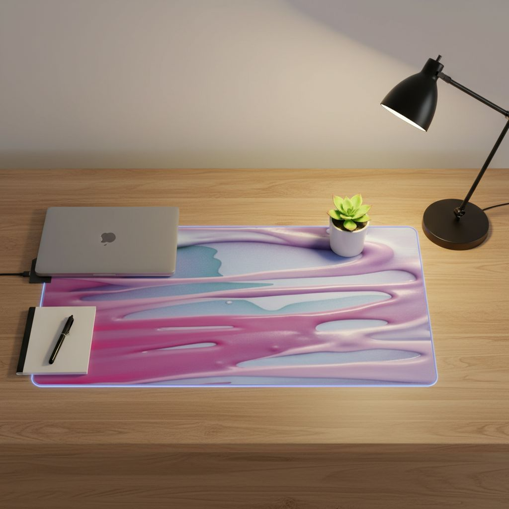 Gaming Mouse Pad | RGB LED Desk Accessory for Gamers