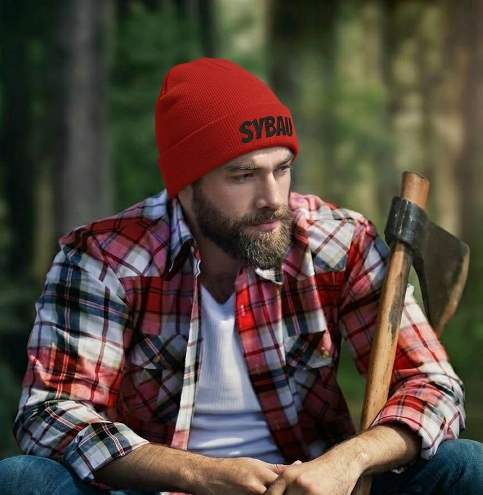 SYBAU" Essential Beanie |  | Zero Tolerance For The Disrespectful | High-Frequency Statement Knit