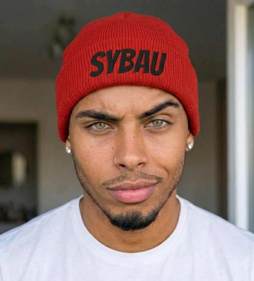 SYBAU" Essential Beanie |  | Zero Tolerance For The Disrespectful | High-Frequency Statement Knit