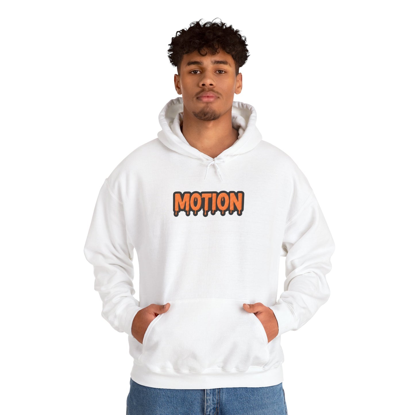 Motion Graphic Hoodie — Orange Drip Logo Pullover