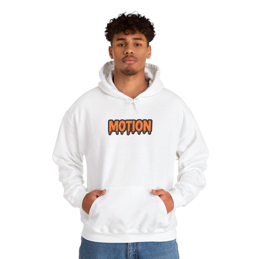 Motion Graphic Hoodie — Orange Drip Logo Pullover