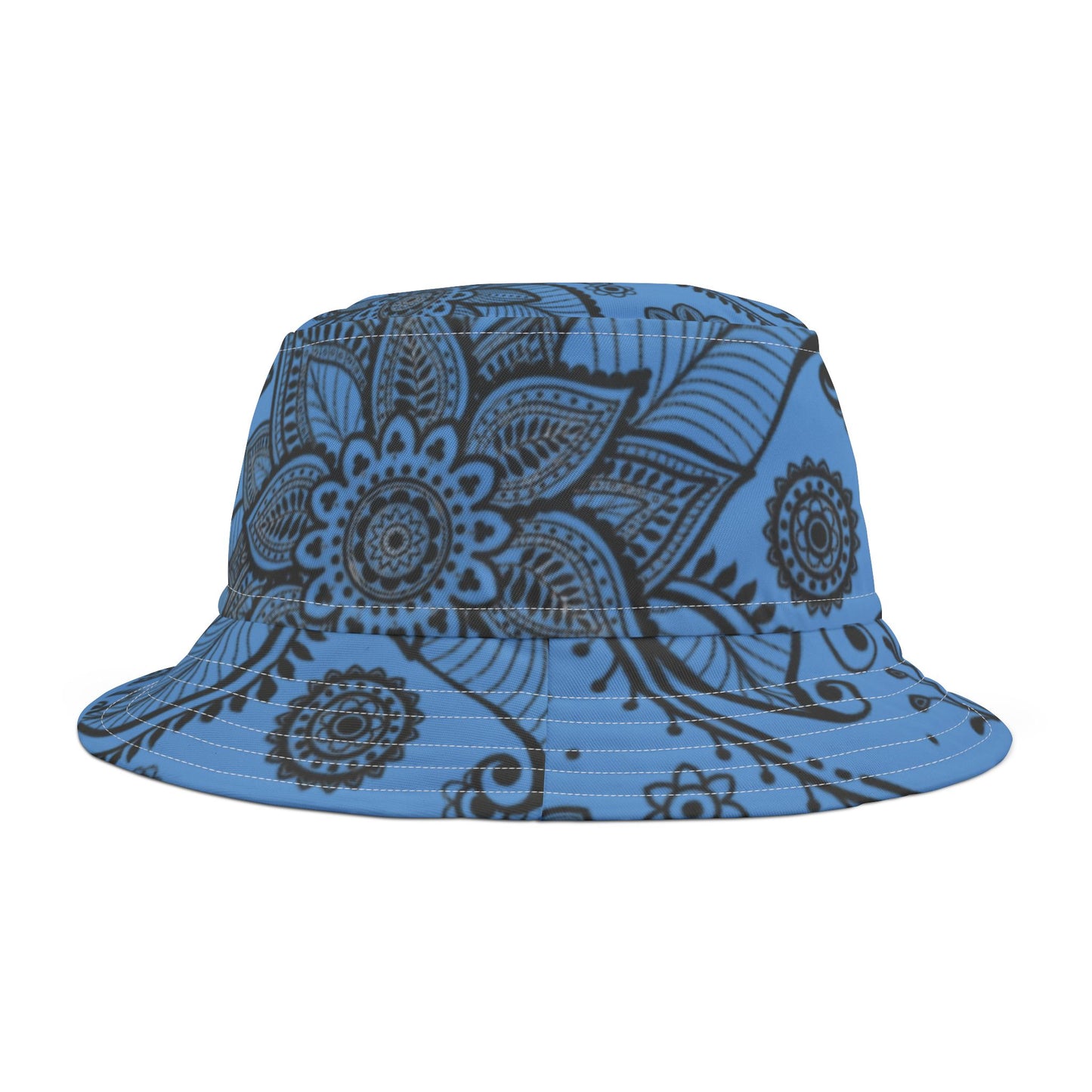 Blue Floral Bucket Hat | Unisex Summer & Festival Hat – Stylish Beachwear Sun Hat
