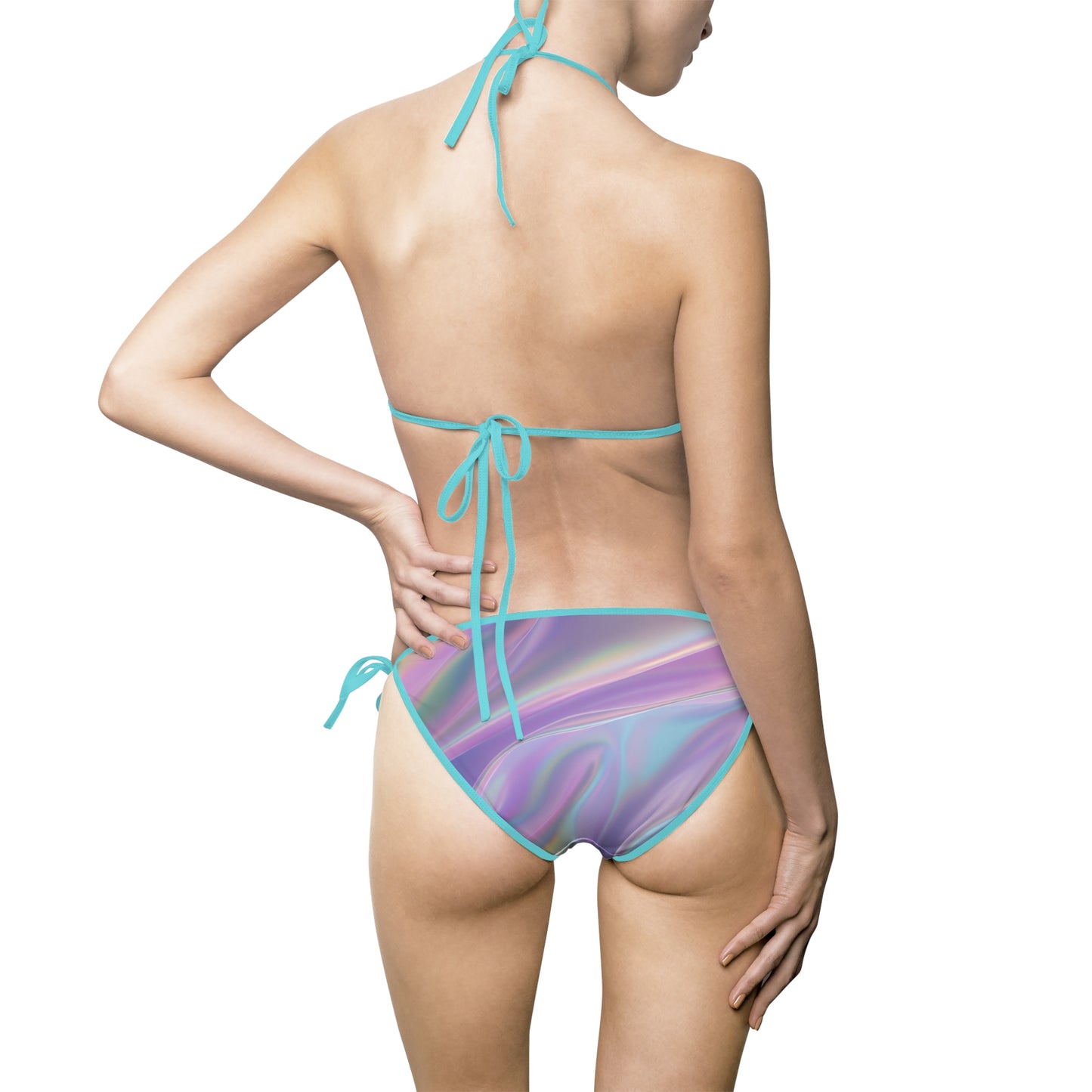 Iridescent Marble Tie-Side Bikini