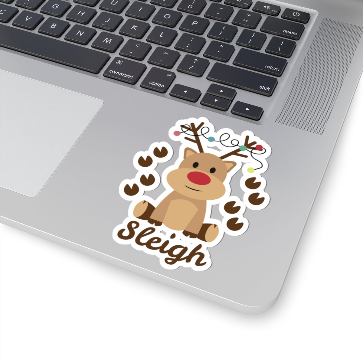 Adorable Reindeer Kiss-Cut Stickers for Holiday Cheer, Cute Christmas Decor, Fun Gift Idea, Laptop Accessories, Seasonal Fun