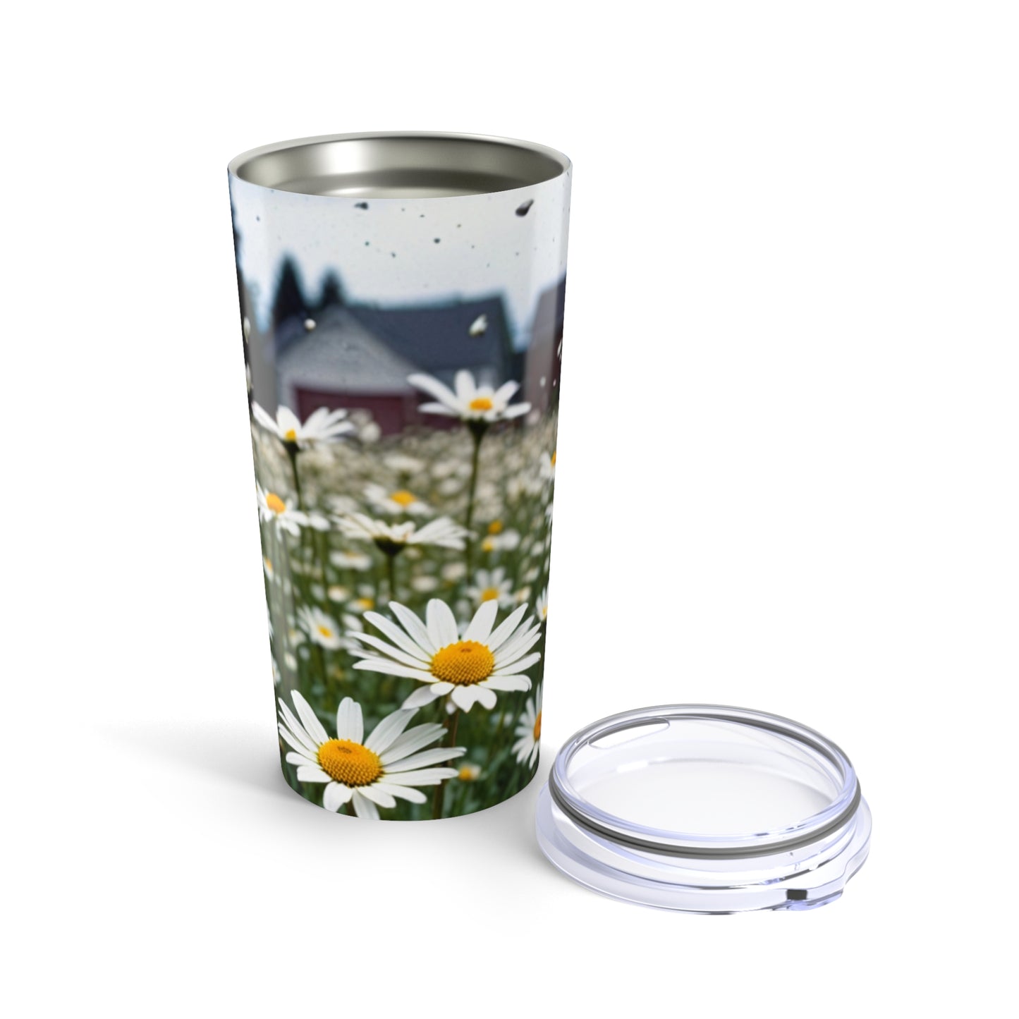 Sunflower Tumbler 20oz — Stainless Steel Insulated Travel Mug, Floral Boho Drinkware & Gift for Her