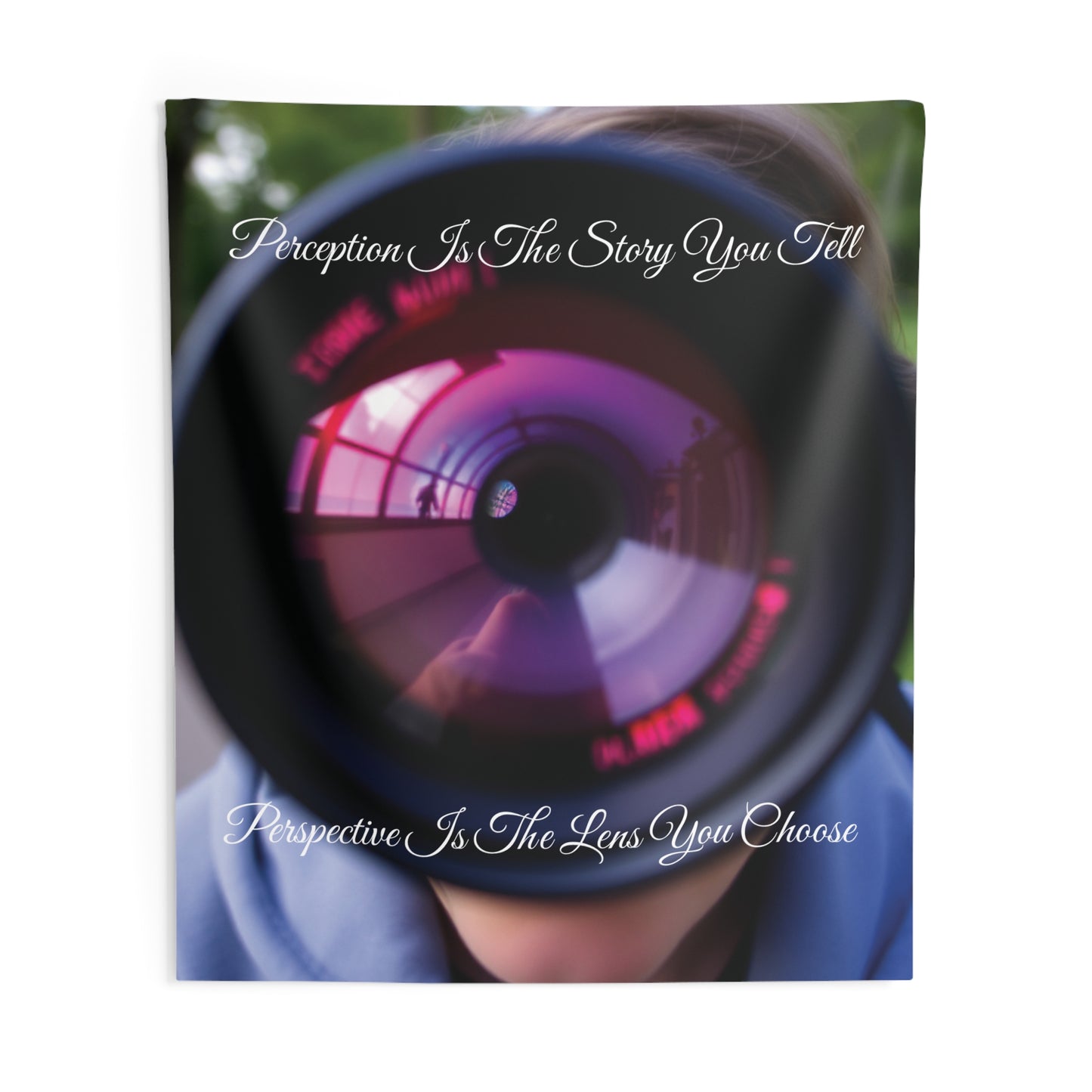 Perception Perspective Camera Lens Tapestry | Artistic Wall Art & Photography Decor