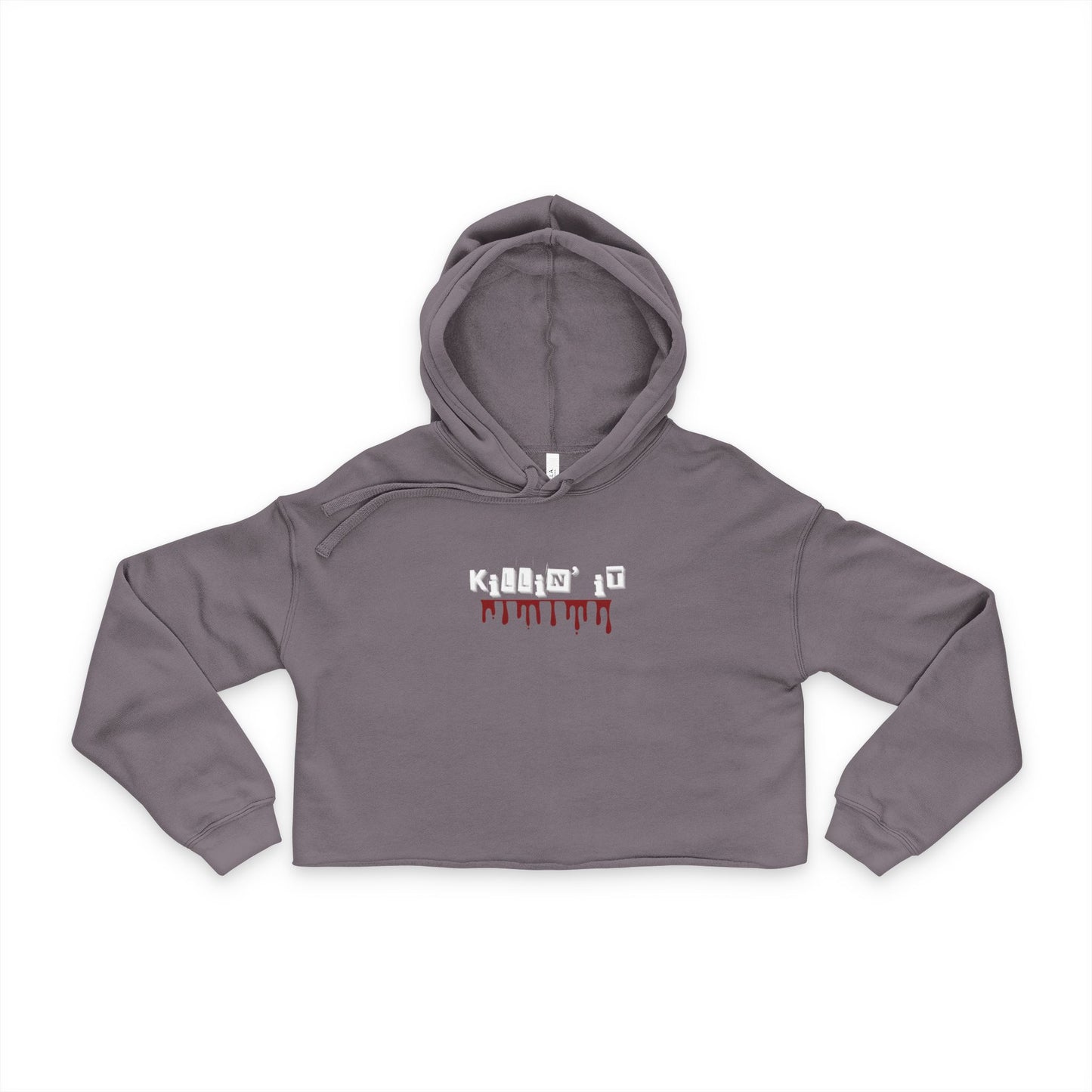 Killin’ It Cropped Raw Hem Hoodie — Trendy Women’s Streetwear Athleisure Sweatshirt for All Seasons