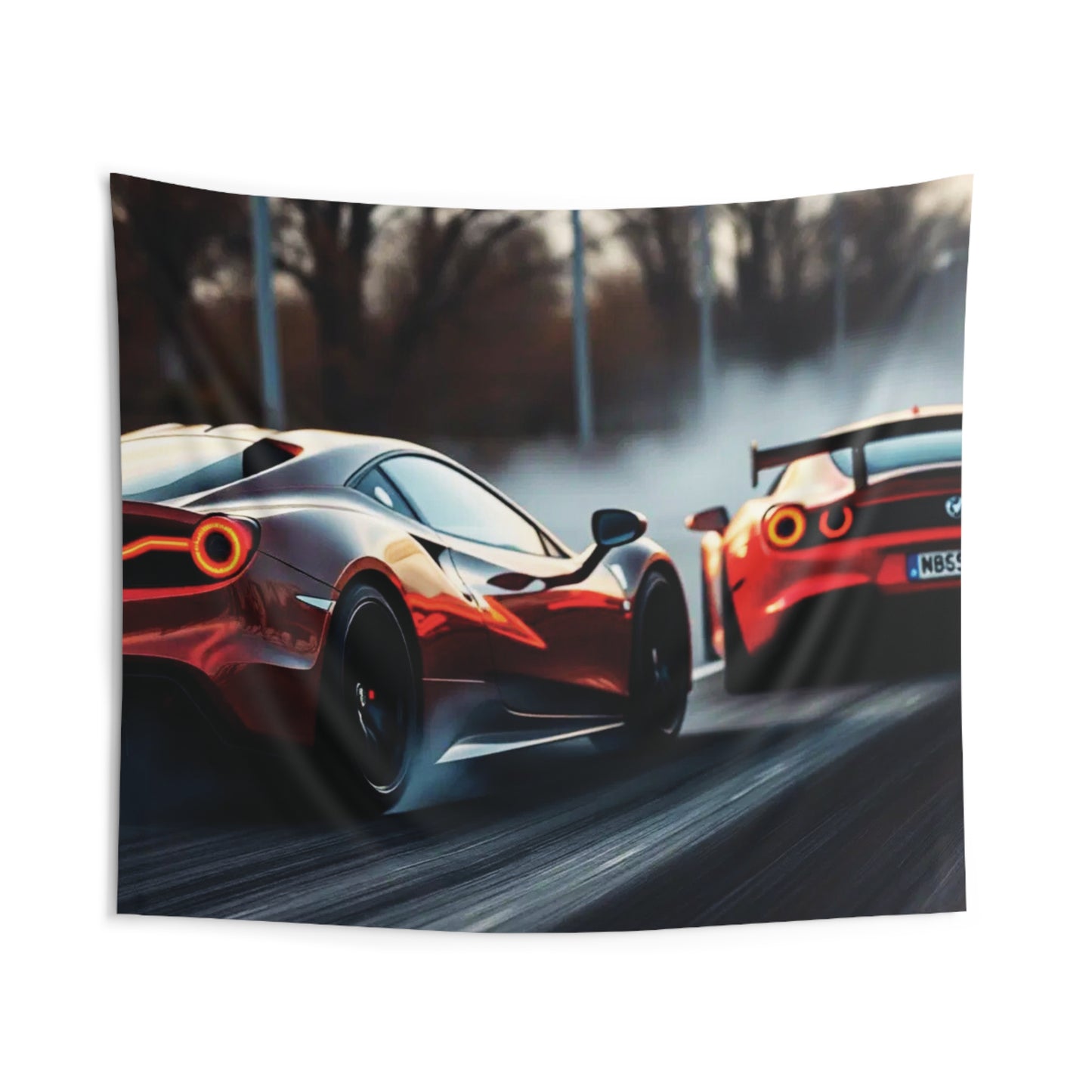 Racing Cars Tapestry | Large Wall Hanging for Car Enthusiasts & Man Cave Decor