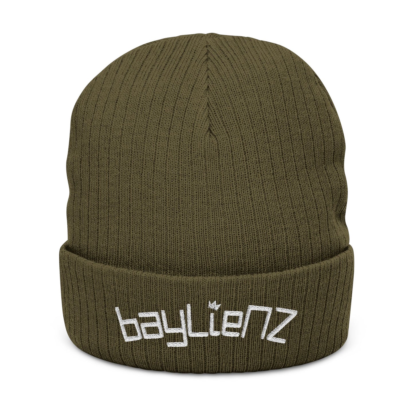 bayLieNZ Logo Ribbed Knit Beanie — Embroidered Winter Beanie