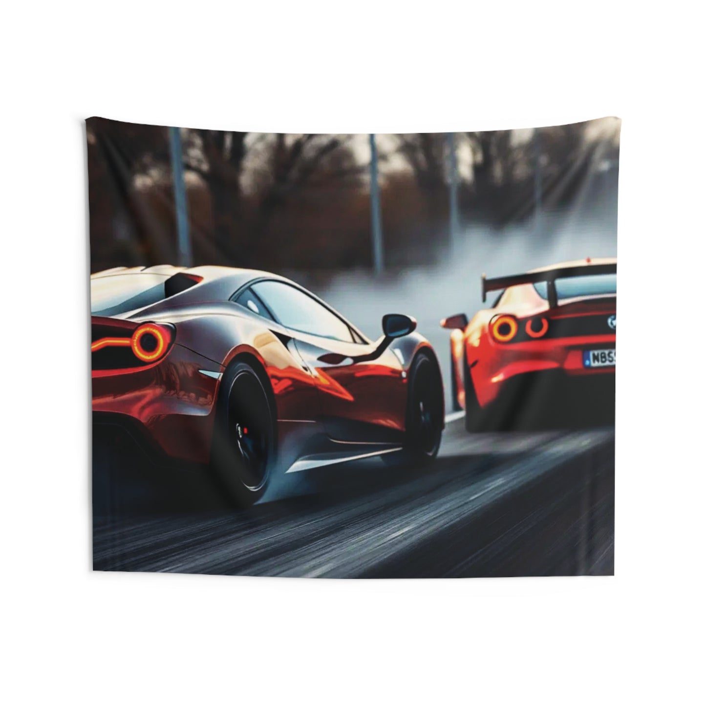 Racing Cars Tapestry | Large Wall Hanging for Car Enthusiasts & Man Cave Decor