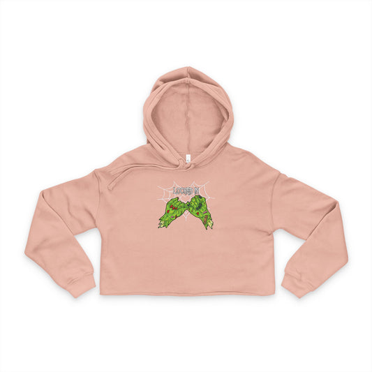 Locked In Cropped Raw Hem Hoodie — Cozy Women’s Streetwear Sweatshirt for Fall & Summer