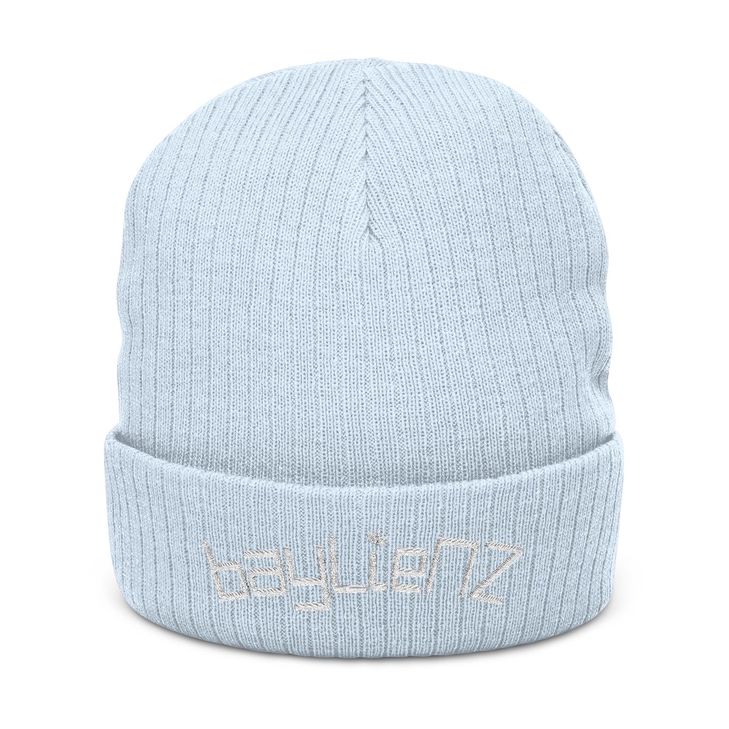 bayLieNZ Logo Ribbed Knit Beanie — Embroidered Winter Beanie