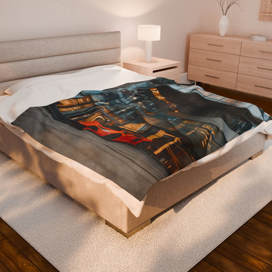 Luxury Sports Car Velveteen Plush Blanket – Soft Throw for Car Lovers, Automotive Enthusiasts & Modern Home Décor