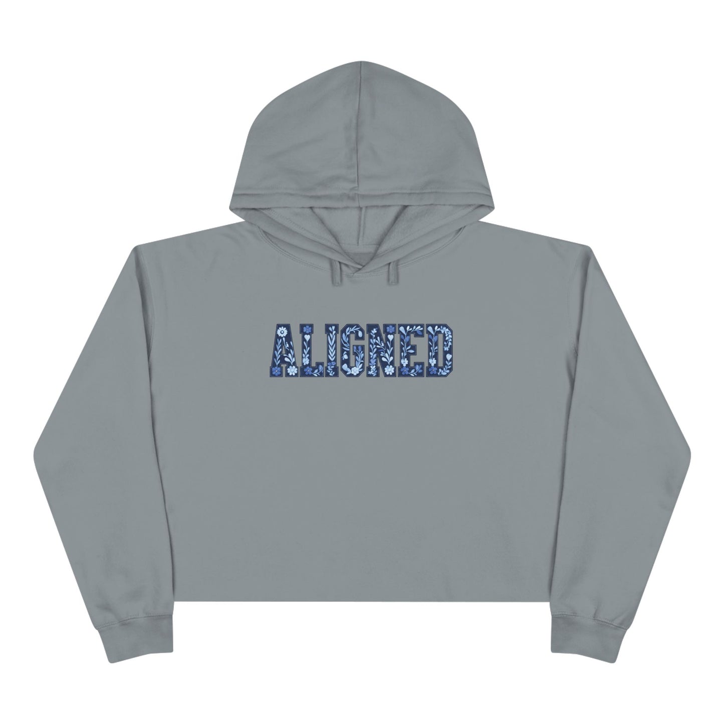 Aligned Crop Hoodie - Cozy Loungewear for Mindfulness, Perfect for Yoga, Self-Care, and Casual Outings, Gifts for Her, Trendy Sweatshirt