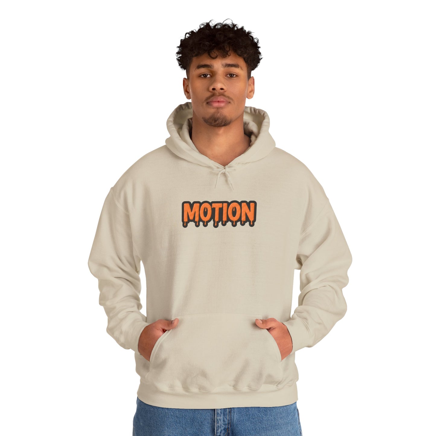 Motion Graphic Hoodie — Orange Drip Logo Pullover