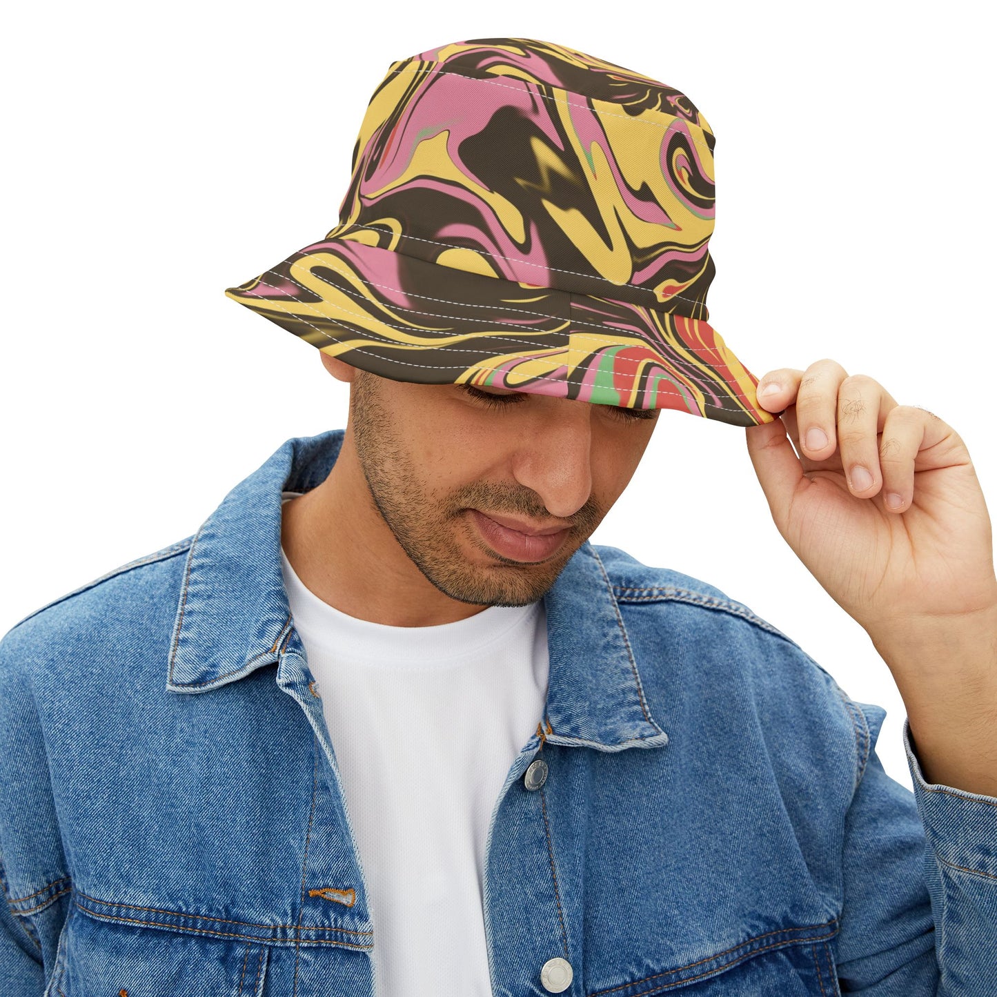 Vibrant Abstract Bucket Hat | Colorful Summer & Festival Hat – Unisex Stylish Sunwear