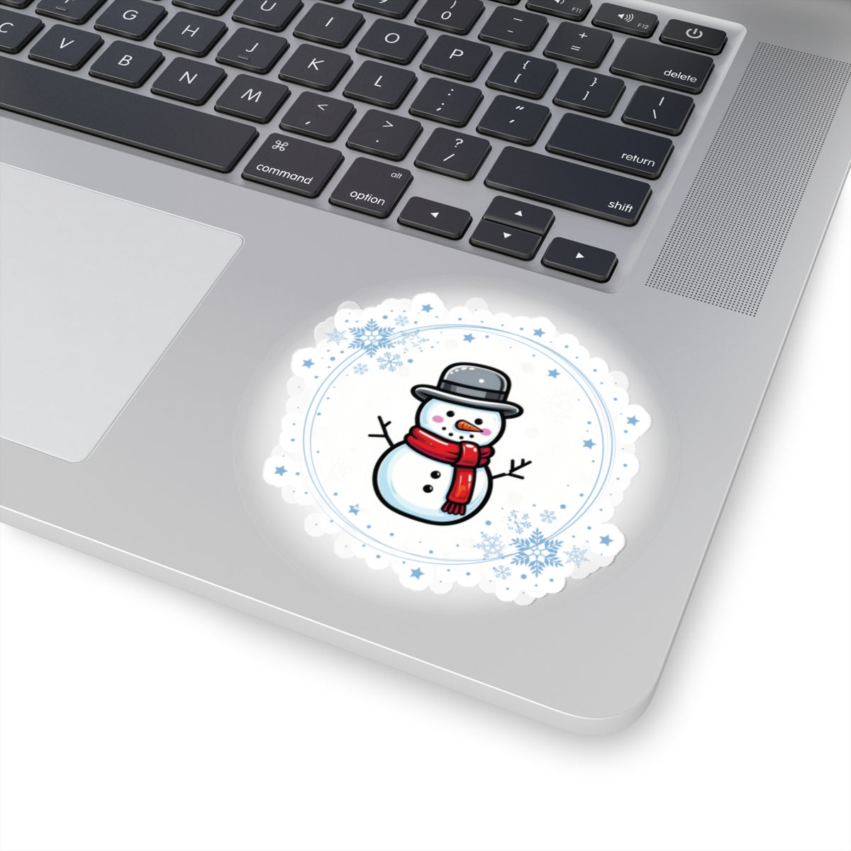 Winter Snowman Kiss-Cut Stickers, Cute Holiday Decor, Laptop Stickers, Snowman Art, Christmas Gifts, Winter Celebrations
